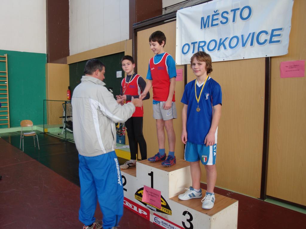 Martin Michalík na stupních vítězů (3. místo)  za skok vysoký
